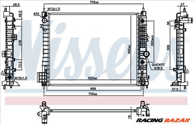 NISSENS 606660 Hűtőradiátor