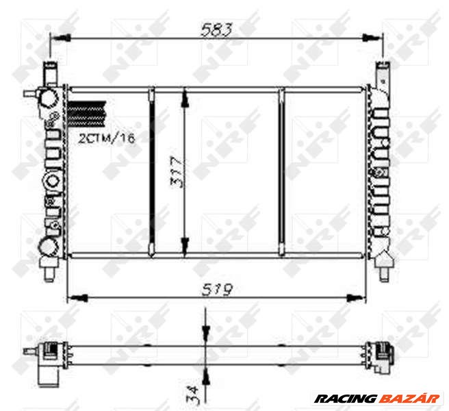 NRF 58732 Hűtőradiátor 1. kép