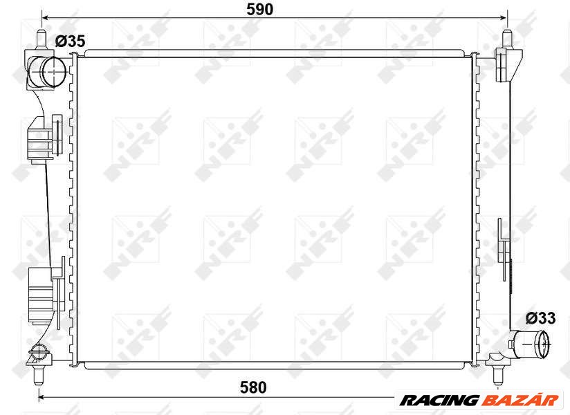 NRF 53166 Hűtőradiátor 1. kép
