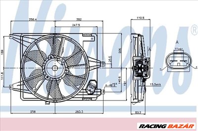 NISSENS 85708 Hűtőventillátor - DACIA, RENAULT