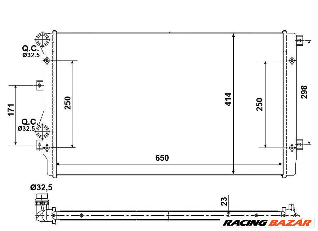 NRF 53406A Hűtőradiátor 1. kép