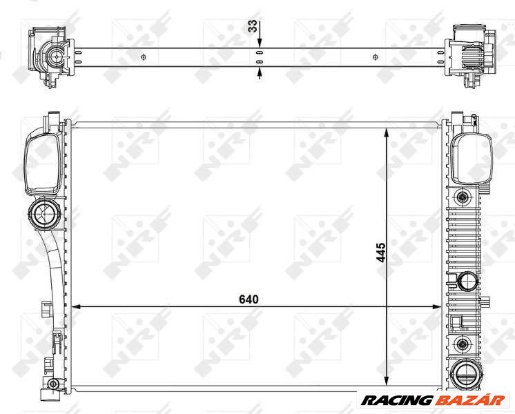 NRF 53839 Hűtőradiátor 1. kép