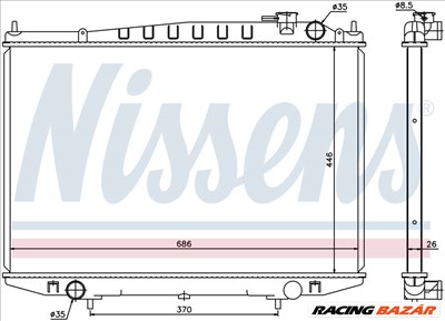 NISSENS 67356 Hűtőradiátor
