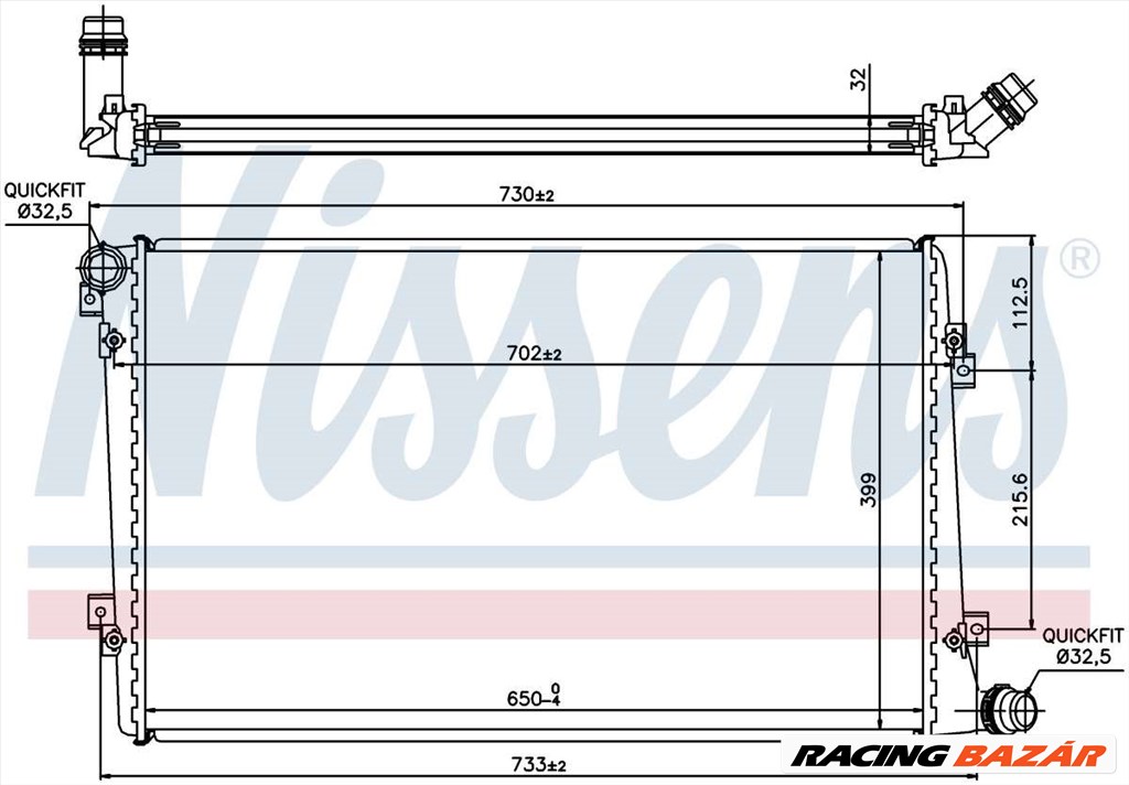 NISSENS 65292 Hűtőradiátor 1. kép