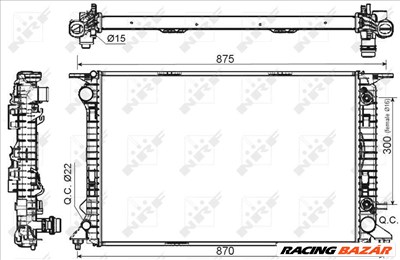 NRF 53116 Hűtőradiátor