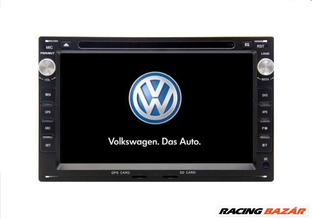 Volkswagen, Android  9 Multimédia GPS Fejegység, Wifi, Bluetooth, 2 din Rádió, Tolatókamerával  1. kép