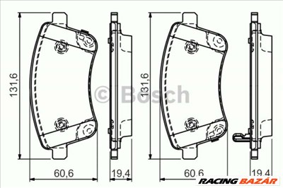 BOSCH 0986494552 Fékbetét - KIA