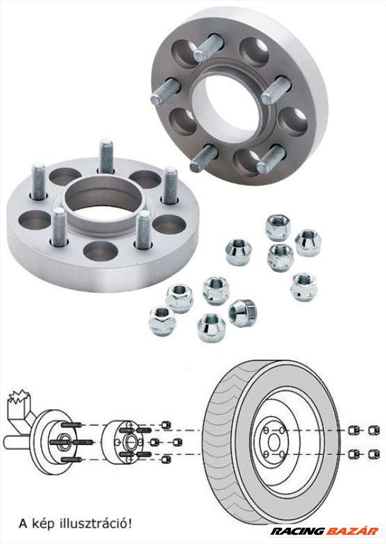 Eibach Hyundai Santa Fé (Typ: CM), 2006.03-tól, 5x114,3-as, 30mm-es nyomtávszélesítő 1. kép