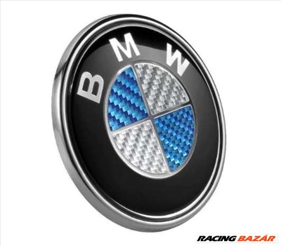 BMW -hez KÉK-FEHÉR carbon ( karbon ) embléma 82 mm