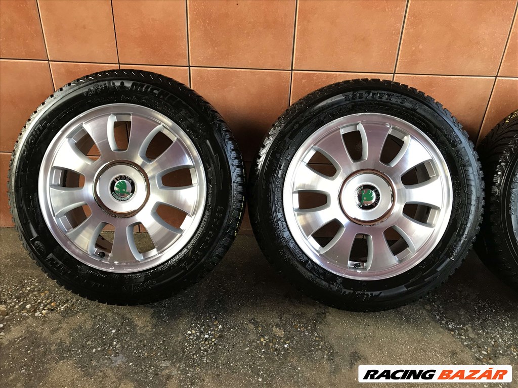 SKODA OCTAVIA 16" ALUFELNI 5X100 TÉLI 205/55R16 GUMIVAL OLCSÓN!!!!! 2. kép