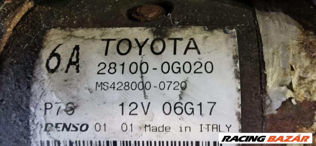 Toyota Avensis Corolla Verso 2.0 D-4D 1cd-ftv önindító DENSO 281000g020 MS4280000720 2. kép
