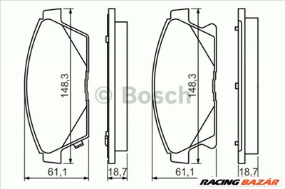 BOSCH 0 986 494 434 Fékbetét - OPEL, VAUXHALL, CHEVROLET