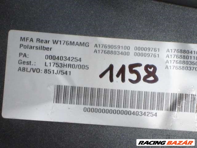 Mercedes A-Classe W176 AMG Sport radaros hátsó lökhárító A1768852325 2012-től 5. kép