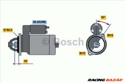 BOSCH 0 986 021 330 Önindító - MERCEDES-BENZ