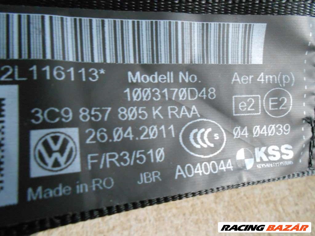 Volkswagen Passat Combi Hátsó biztonsági öv - övfeszítős 8. kép