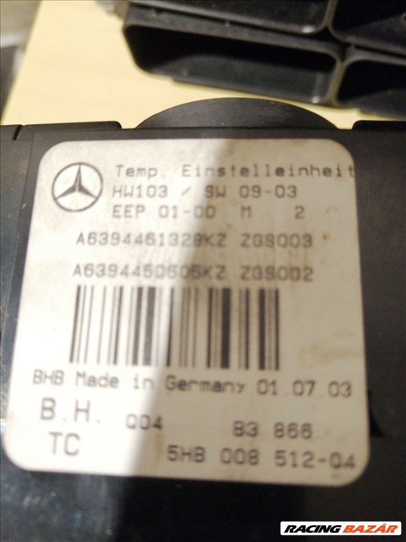 Mercedes Benz vito viano klímavezérlő elektronika  A6394461328KZ 2. kép