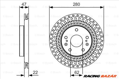 BOSCH 0986479C40 Féktárcsa - SUZUKI