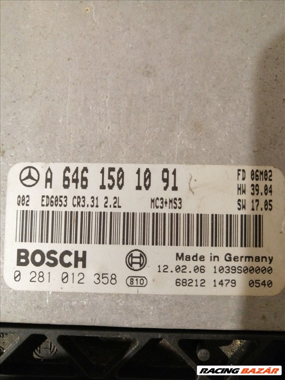 Mercedes Benz vito w639 viano motorvezérlő elektronika  A6461507072 5. kép