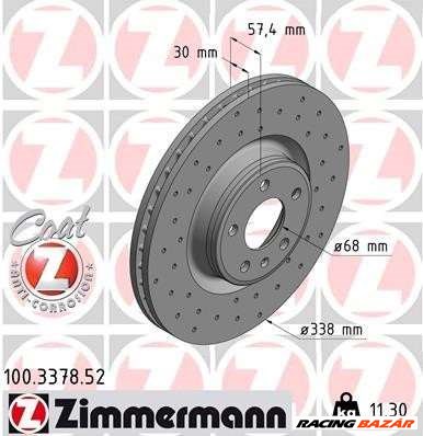 Zimmermann Audi A4 (Typ: B9), 2015.05-től, 338x30mm-es, első féktárcsa