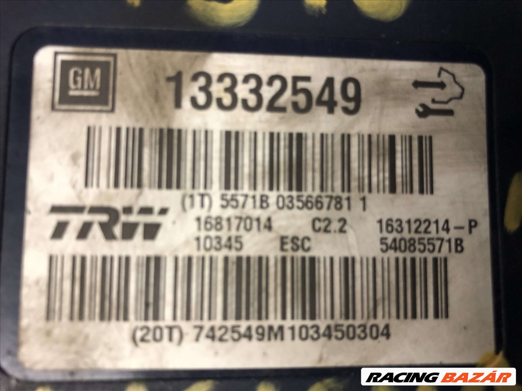 Opel Insignia ABS-tömb  13332549 2. kép