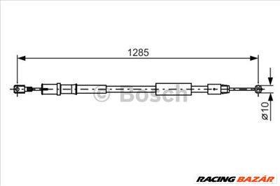 BOSCH 1987482026 Kézifék bowden - MERCEDES-BENZ