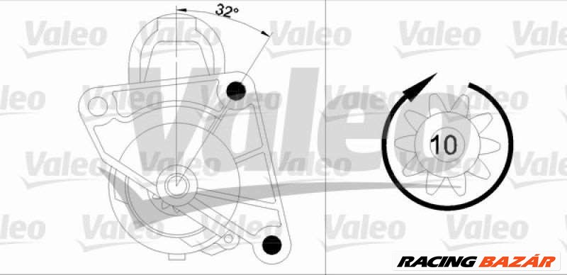 VALEO 455954 Önindító - RENAULT, OPEL, VAUXHALL, NISSAN 1. kép