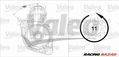 VALEO 458218 Önindító - VOLKSWAGEN, SEAT, SKODA, AUDI