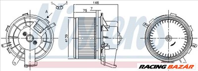 NISSENS 87290 Utastér-ventillátor - FIAT, PEUGEOT, CITROEN