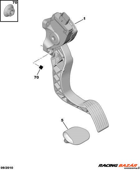 Peugeot 307 gázpedál, elektromos gázpedál 2. kép