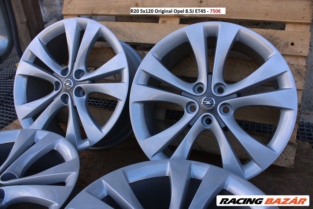 R20 5x120 Original Opel 8.5J ET45 gyári alufelni szett  2. kép