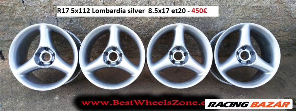 R17 5x112 Lombardia silver  8.5x17 et20 2. kép