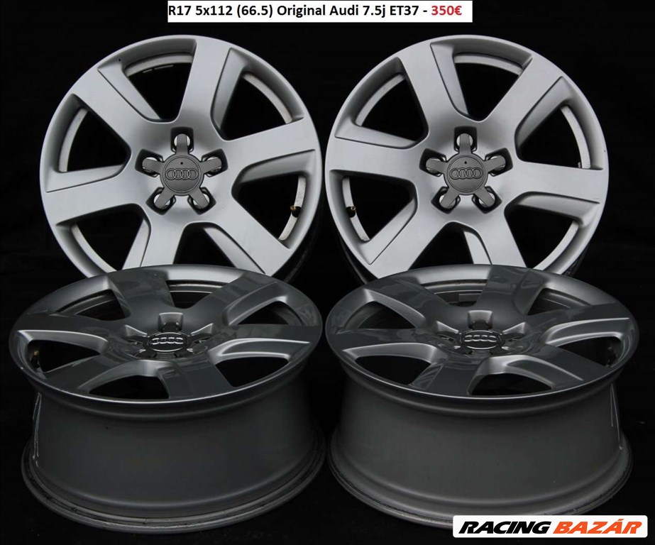 R17 5x112 (66.5) Original Audi 7.5j ET37  1. kép