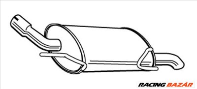 WALKER 22478 Hátsó kipufogó dob - OPEL, VAUXHALL