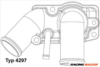 WAHLER 4297.92D Termosztát - OPEL, VAUXHALL, SAAB