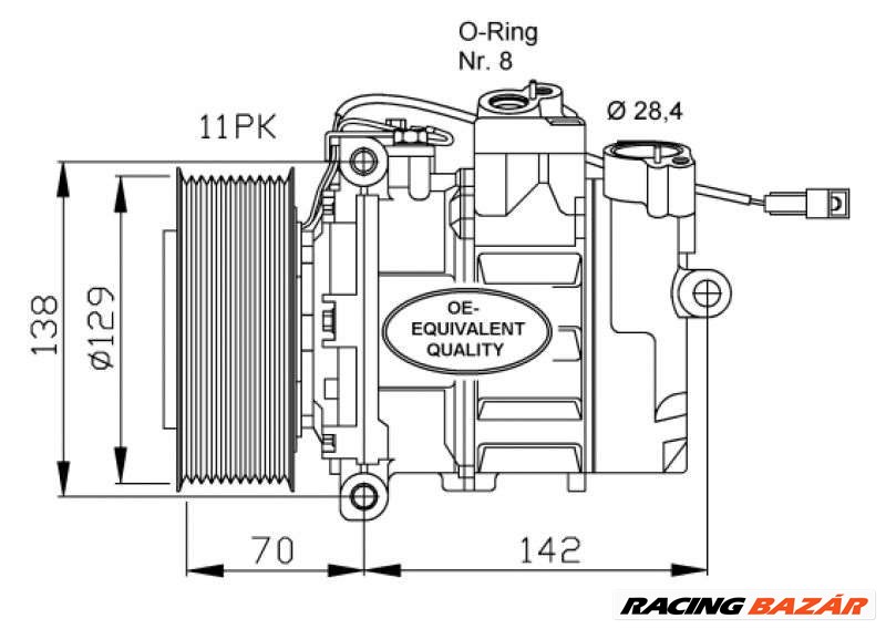 NRF 32454 Klímakompresszor - MERCEDES-BENZ, OPEL, FORD, CITROEN, LAND ROVER, NISSAN, SUZUKI 1. kép