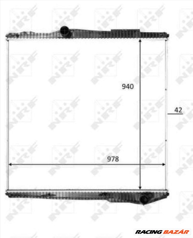 NRF 50270 Motorvízhűtő - PEUGEOT, SKODA, FIAT, SUZUKI, CHEVROLET, OPEL, VOLVO 1. kép
