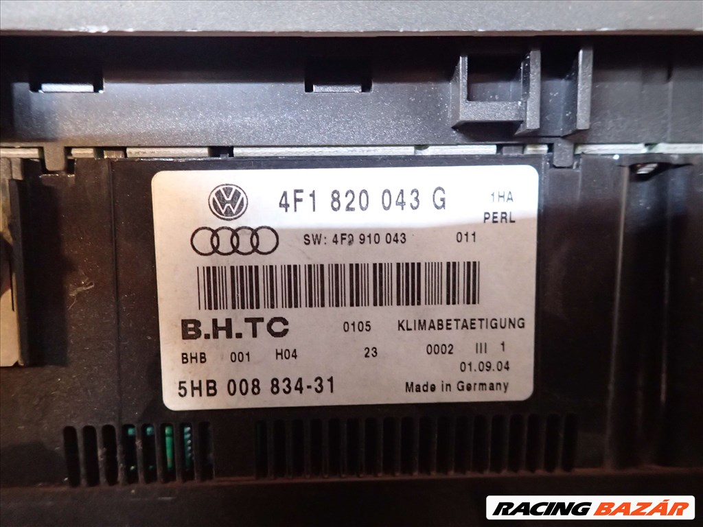 Audi A6 klímavezérlő panel fűtés panel 4F1820043G 4F1820043N 2. kép