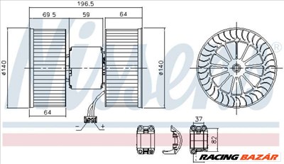 NISSENS 87196 Utastér-ventillátor - BMW