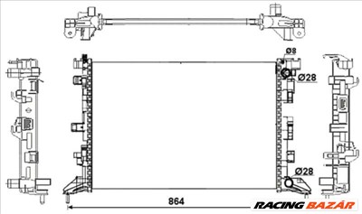 NRF 53066 Motorvízhűtő - RENAULT