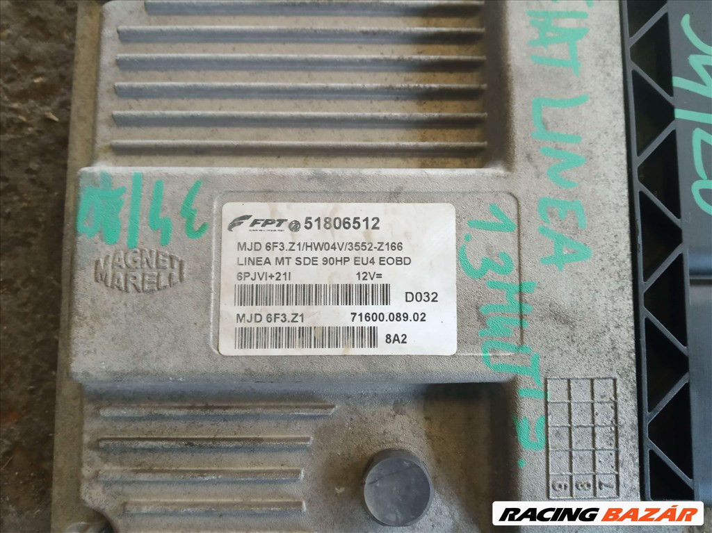 Fiat Linea 1.3jtd 199A3000 motorvezérlő 51806512 2. kép