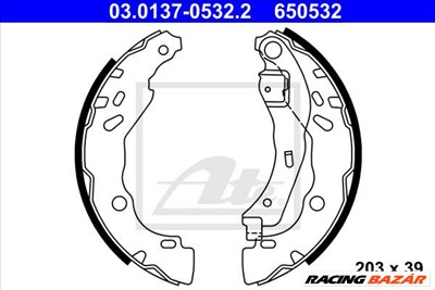 ATE 03.0137-0532.2 - fékpofakészlet DACIA RENAULT