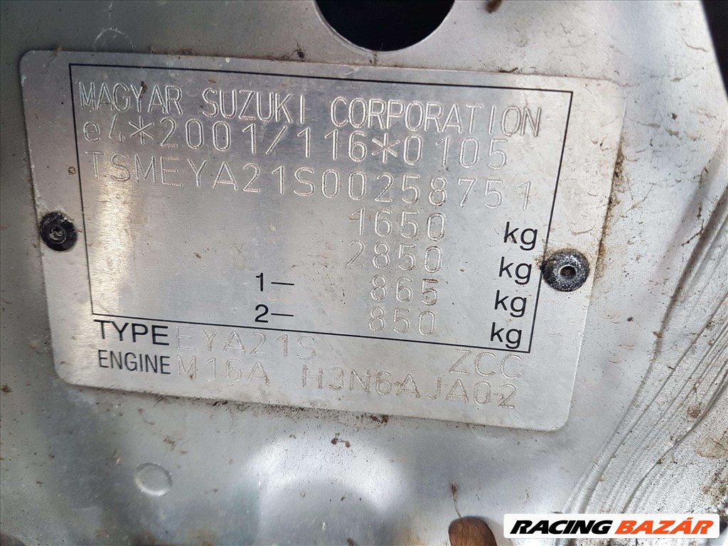 SUZUKI SX4 1.6 M16A bontott alkatrészek, bontás, bontott jármű 16. kép