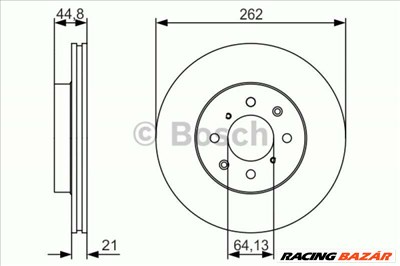 BOSCH 0 986 479 R80 Féktárcsa - ROVER, HONDA, MG