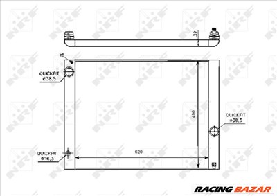 NRF 53728 Hűtőradiátor