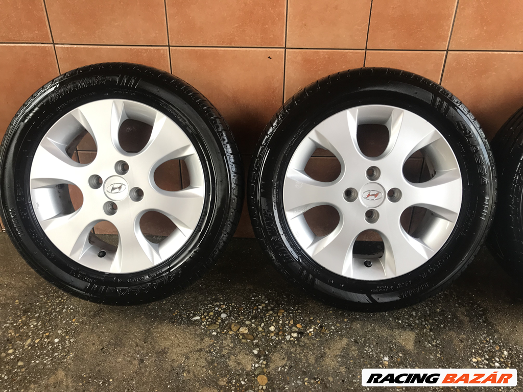 HYUNDAI 15" ALUFELNI 4X100 NYÁRI 195/55R15 GUMIVAL OLCSÓN!!!!!!!!! 2. kép