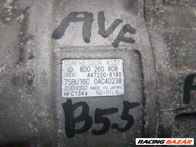 Audi A4 (B6/B7) (PASSAT) 1.9 TDI KLÍMASZIVATTYÚ DENSO 8D0 260 808  7sbu16c 2. kép