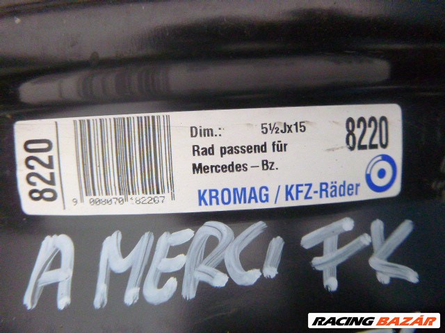 Mercedes A--MERCI LEMEZFELNI 5.5 J 15 ET 54 3. kép