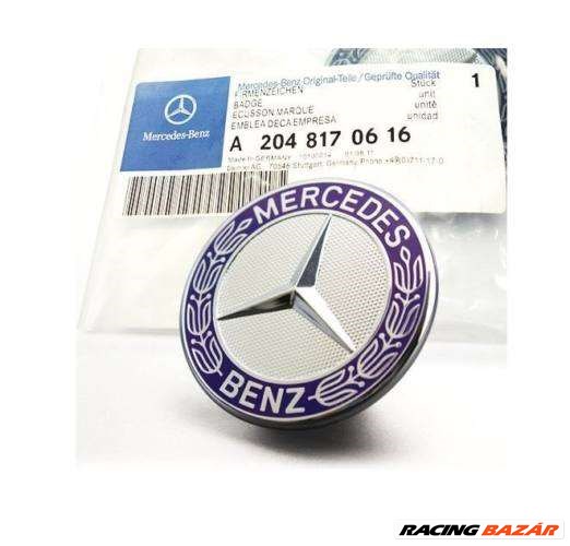Gyári Mercedes Benz 57mm-es motorháztető embléma A2048170616 1. kép