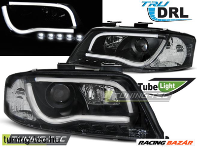 Audi AUDI A6 05.97-05.01 TUBE LIGHTS TRU DRL BLACK Tuning-Tec fényszóró 