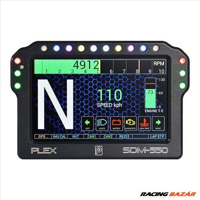 PLEX SDM-550 5" színes motorsport kijelző és adatrögzítő